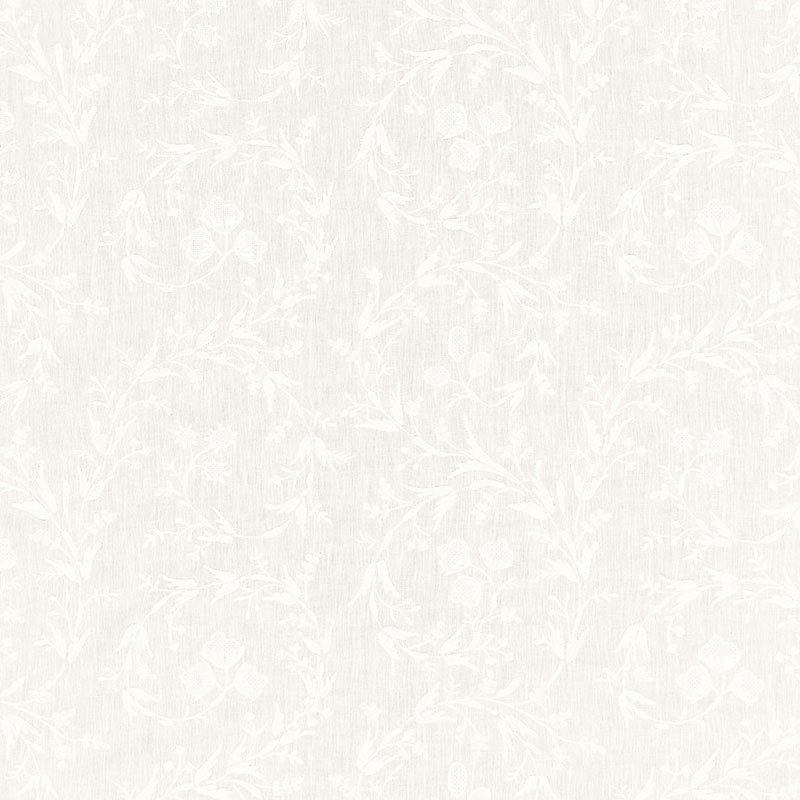 Schumacher Fiorentina Embroidery Ivory Fabric 67820