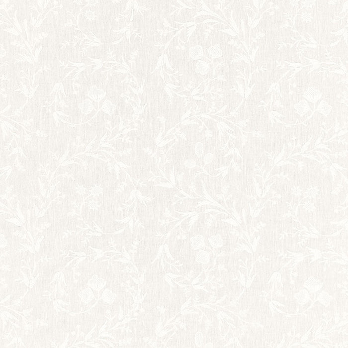 Schumacher Fiorentina Embroidery Ivory Fabric Sample 67820