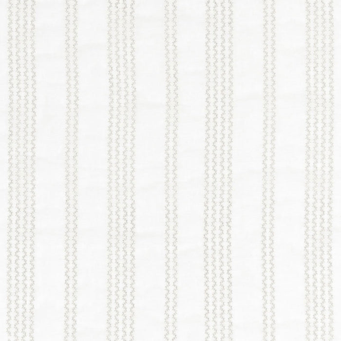 Schumacher Piero Stripe Embroidery Pearl Fabric 67880