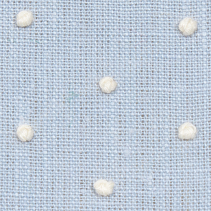 Schumacher Pebble Embroidery Sky Fabric Sample 67981