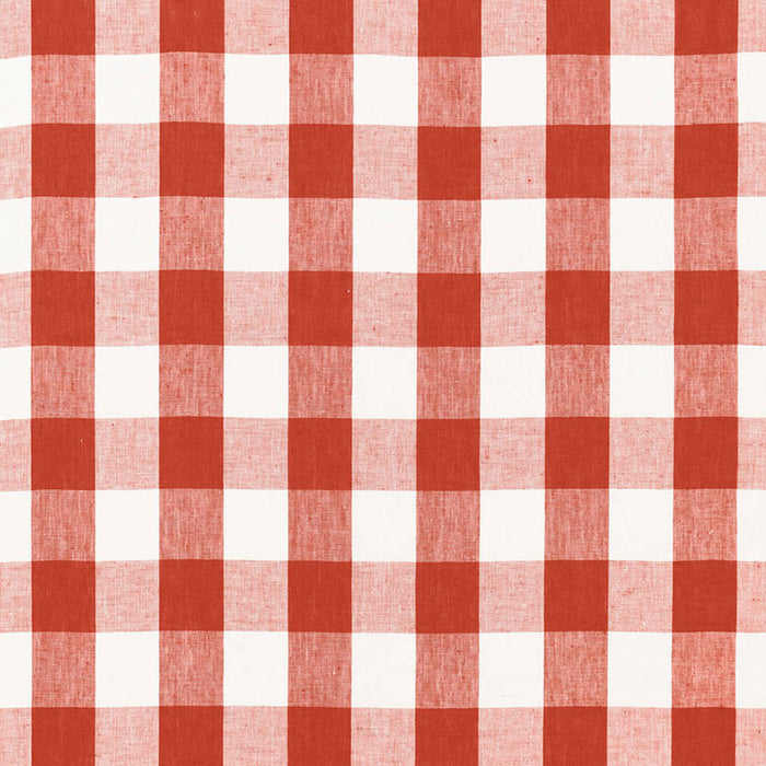 Schumacher Key West Check Persimmon Fabric 68012