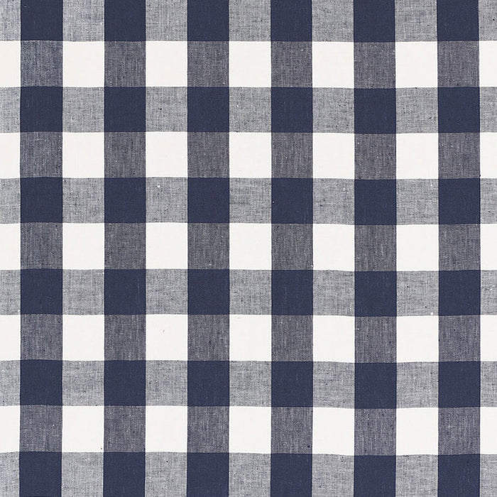 Schumacher Key West Check Navy Fabric 68015