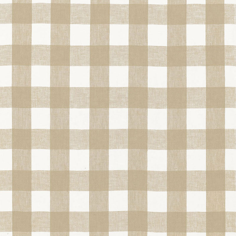 Schumacher Key West Check Sahara Fabric 68017