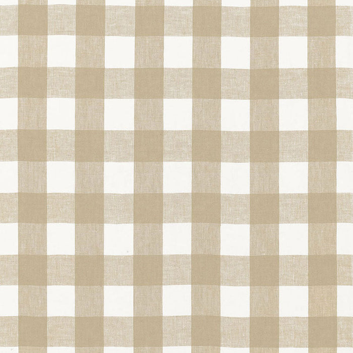 Schumacher Key West Check Sahara Fabric Sample 68017