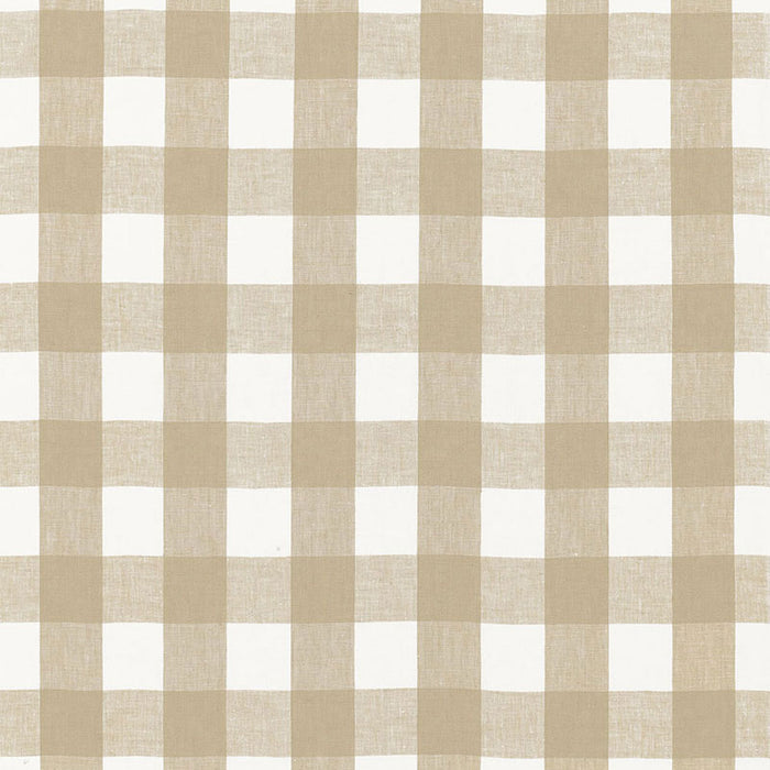 Schumacher Key West Check Sahara Fabric 68017