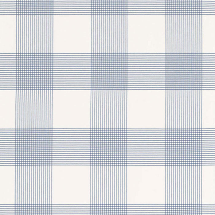 Schumacher Antigua Plaid Cornflower Fabric Sample 68034