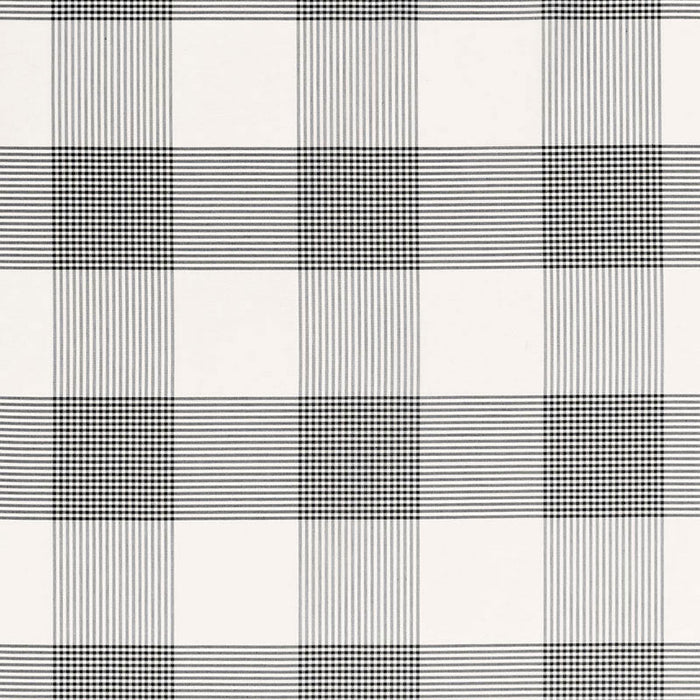 Schumacher Antigua Plaid Jet Fabric Sample 68035