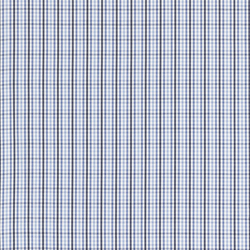 Schumacher Bahama Check Cornflower Fabric 68052