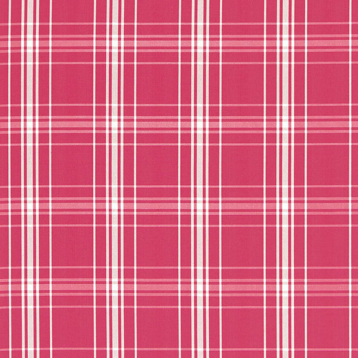 Schumacher Belize Plaid Azalea Fabric Sample 68092