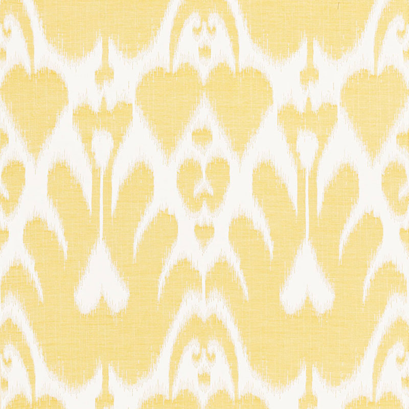 Schumacher Lela Cotton Ikat Canary Fabric 68580