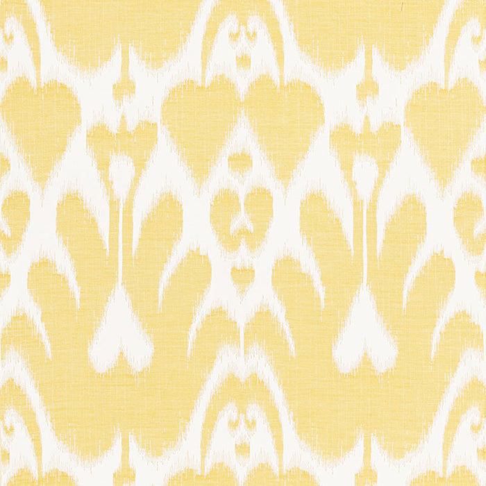 Schumacher Lela Cotton Ikat Canary Fabric 68580