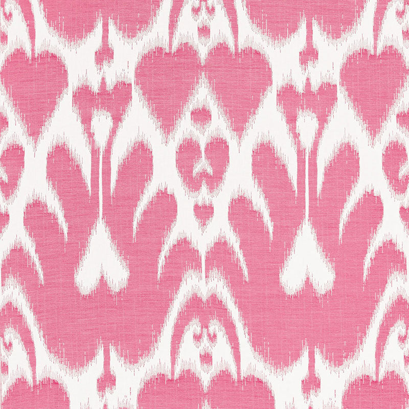 Schumacher Lela Cotton Ikat Berry Fabric 68583