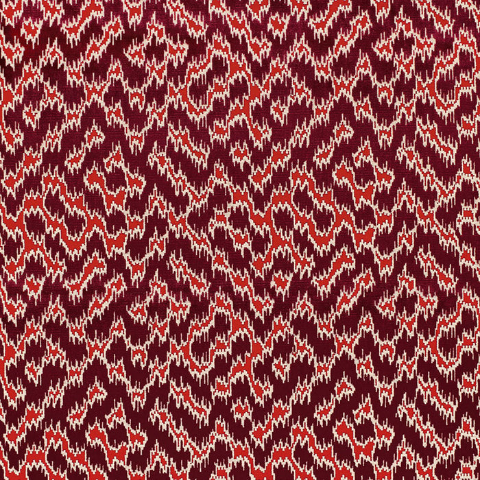 Schumacher Serenissimo Velvet Rouge Fabric Sample 68672