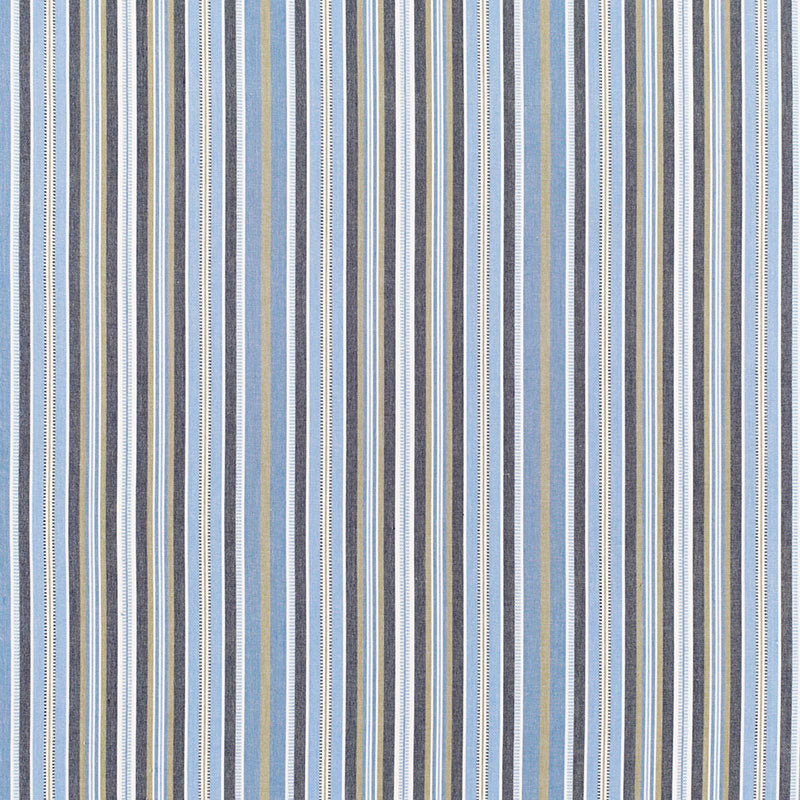 Schumacher Avignon Stripe Bleu Fabric 68681