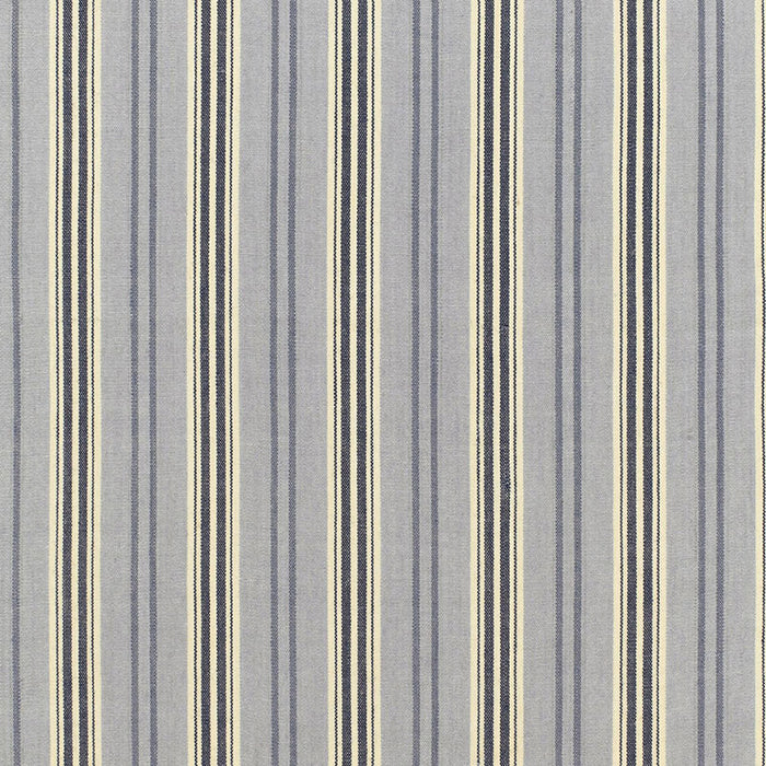 Schumacher Loire Jute Stripe Bleu Fabric Sample 68690