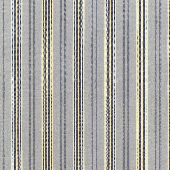 Schumacher Loire Jute Stripe Bleu Fabric 68690