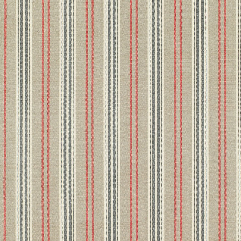 Schumacher Loire Jute Stripe Noir Fabric 68691