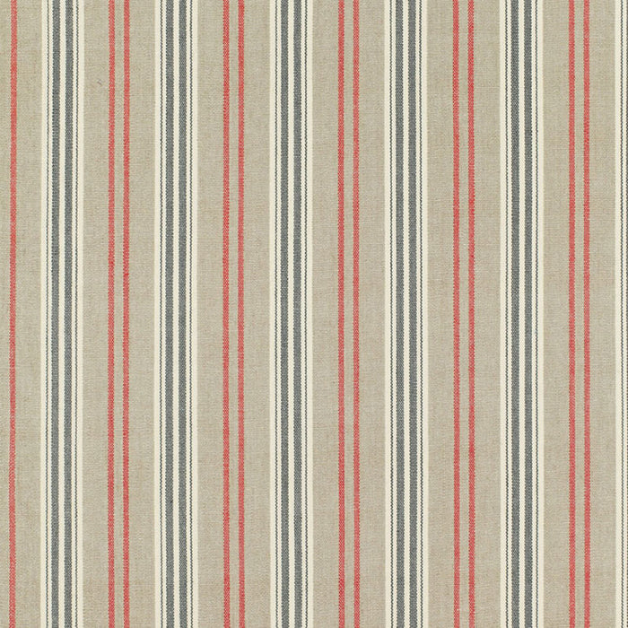 Schumacher Loire Jute Stripe Noir Fabric 68691