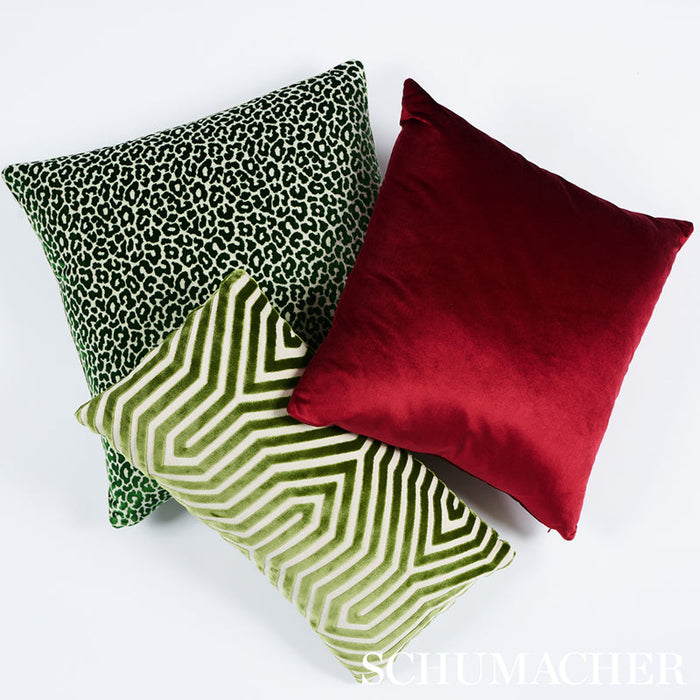 Schumacher Madeleine Velvet Emerald Fabric Sample 68825