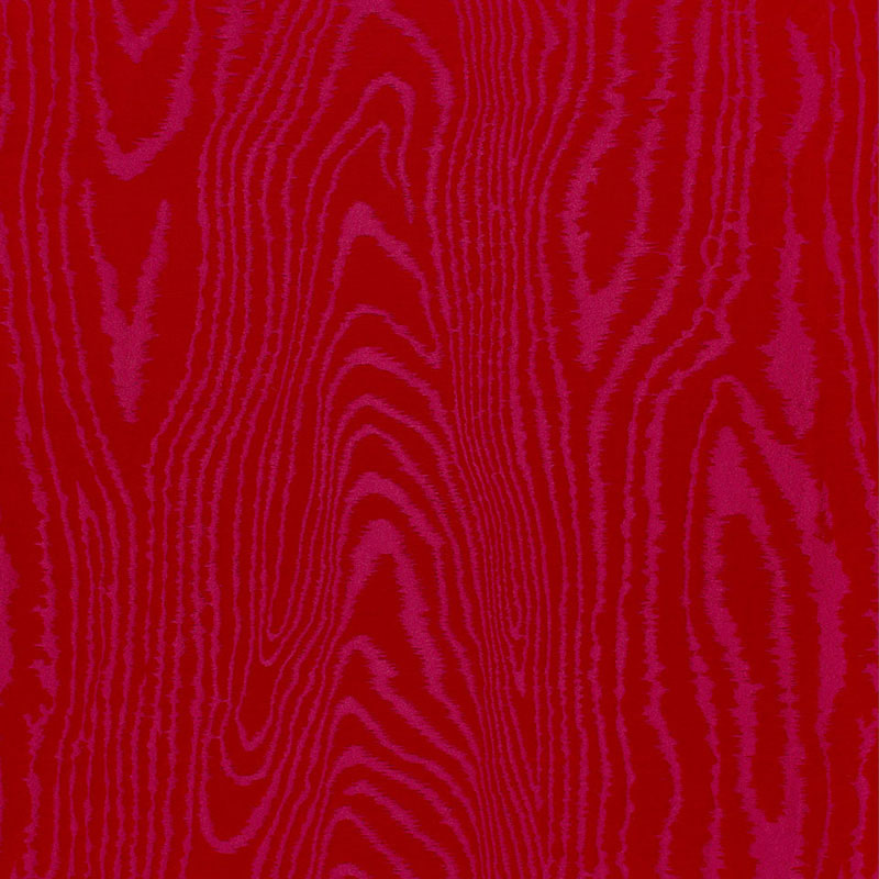 Schumacher Faux Bois Weave Rouge Fabric 68833