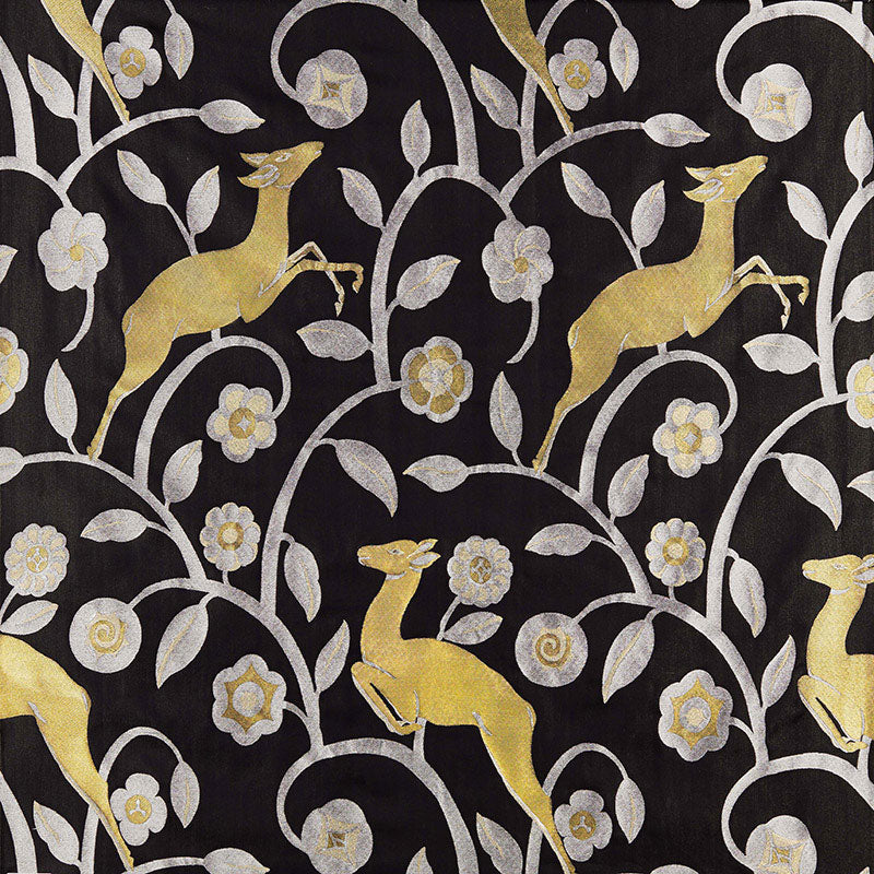 Schumacher Les Gazelles Au Bois Noir Fabric 68910