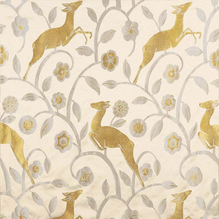 Schumacher Les Gazelles Au Bois Ecru Fabric Sample 68911