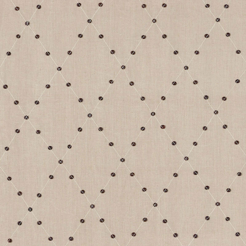 Schumacher Samoa Diamond Sea Oyster Fabric 69081