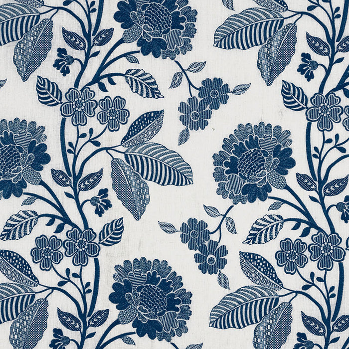 Schumacher Elspeth Indigo Fabric 69162