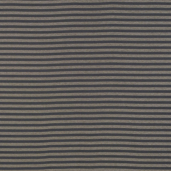 Schumacher Geoffrey Metallic Stripe Carbon Fabric Sample 69240