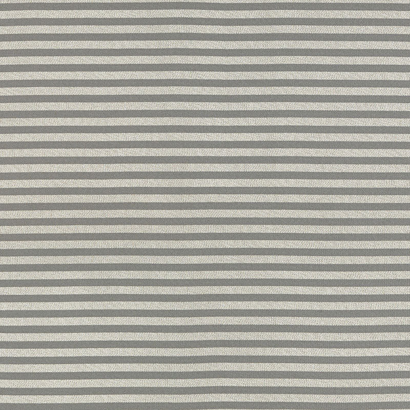 Schumacher Geoffrey Metallic Stripe Mercury Fabric 69243