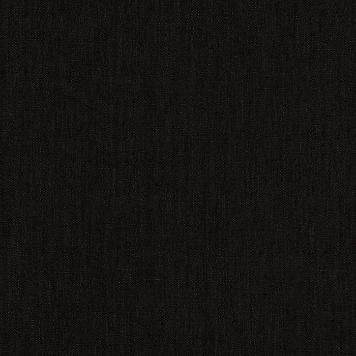 Schumacher Lange Glazed Linen Noir Fabric 69341