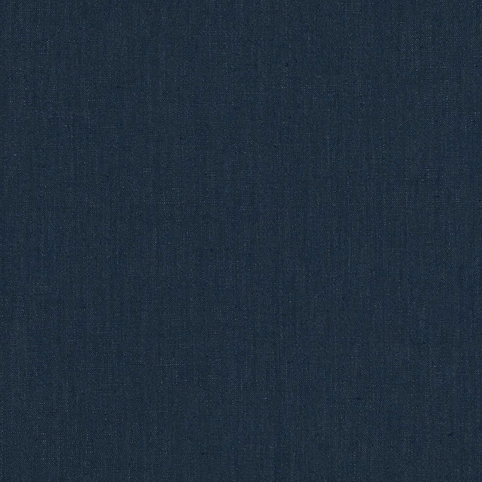 Schumacher Lange Glazed Linen Navy Fabric 69346