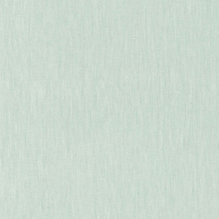 Schumacher Lange Glazed Linen Aquamarine Fabric Sample 69351