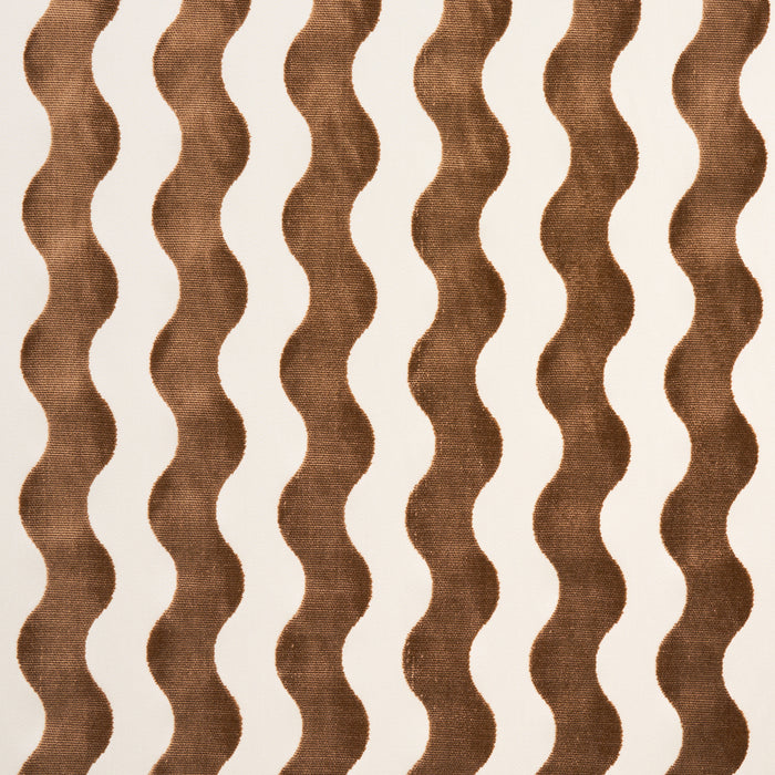 Schumacher The Wave Velvet Camel Fabric 69426