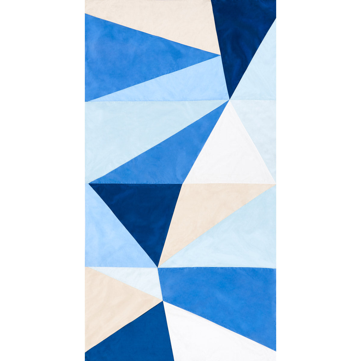 Schumacher Cubist Silk Panel Blue Fabric 69454