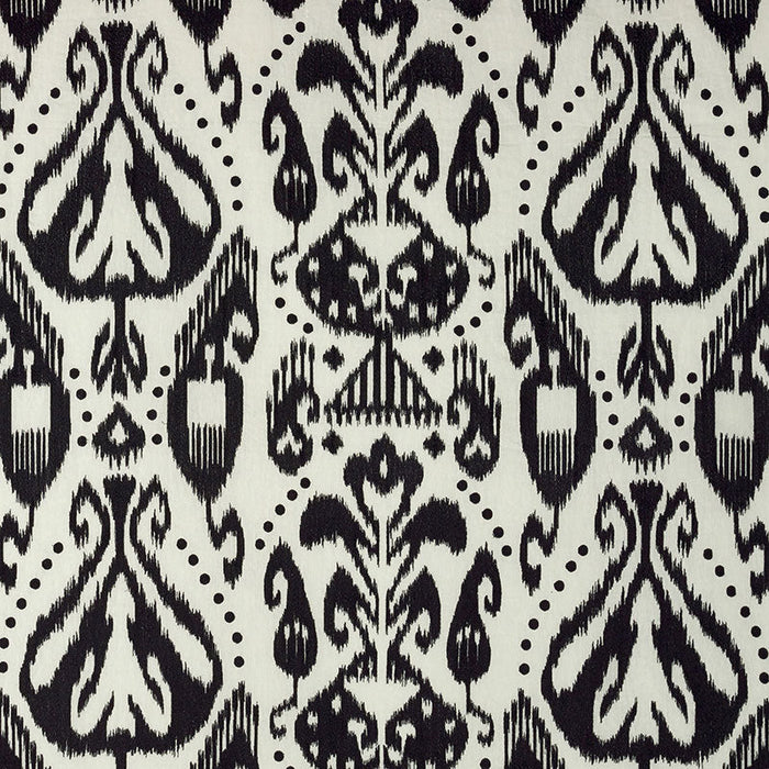 Schumacher Kiva Embroidered Ikat Raven Fabric Sample 69482