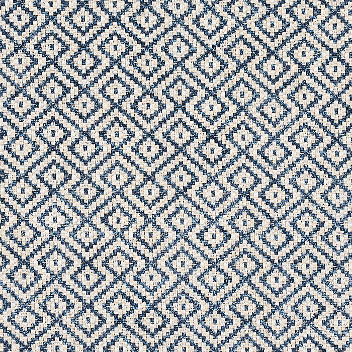 Schumacher Lessing Indigo Fabric Sample 69812