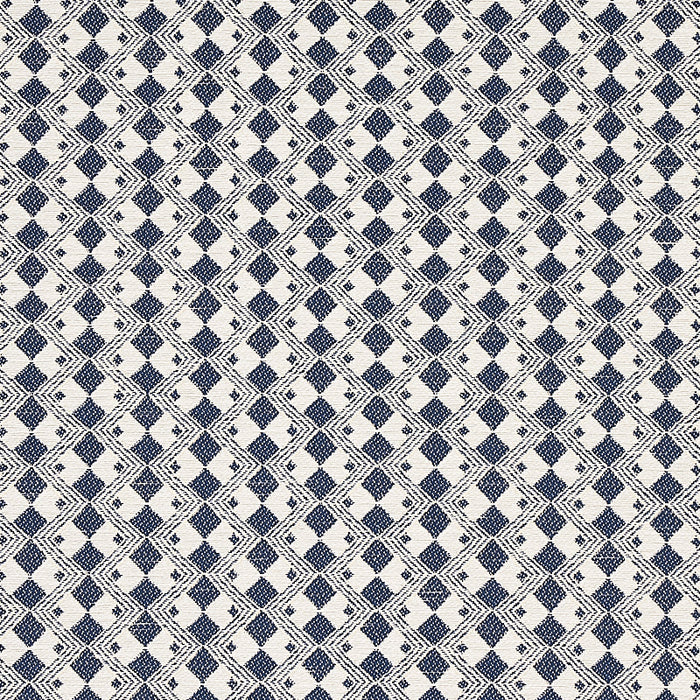 Schumacher Huxley Navy Fabric Sample 69873