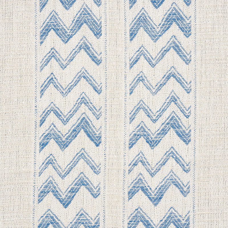 Schumacher Kudu Stripe Blue Fabric Sample 69971