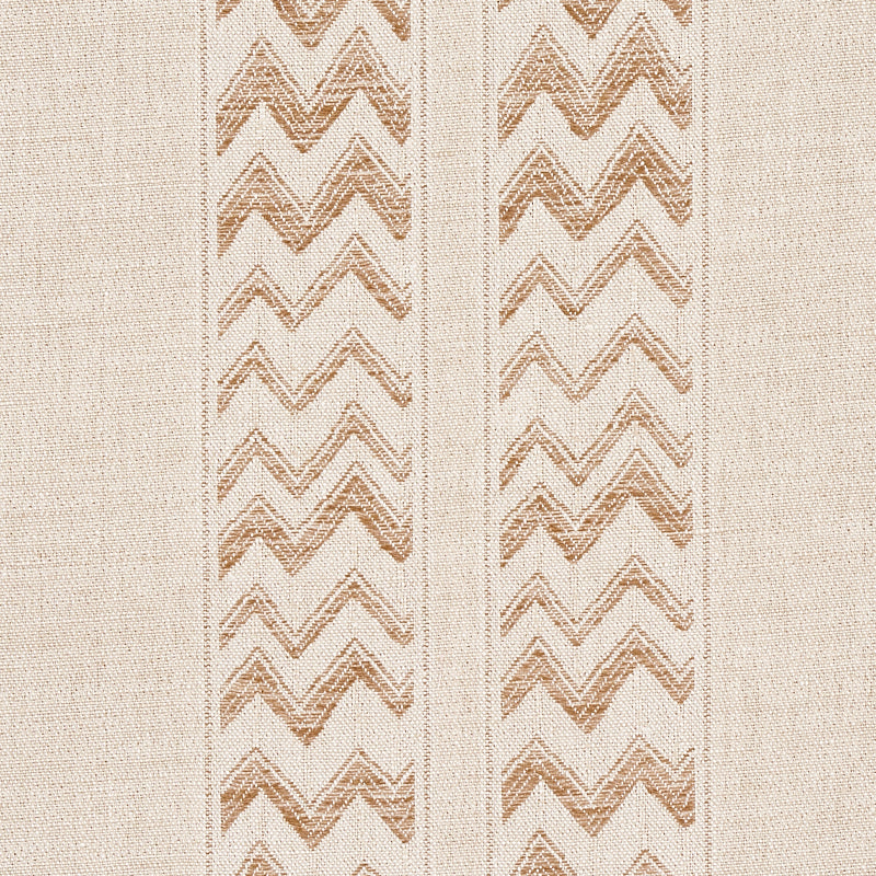 Schumacher Kudu Stripe Sand Fabric Sample 69972