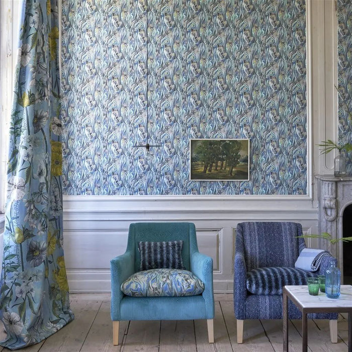 Designers Guild Delahaye Cobalt Wallpaper PDG715/02