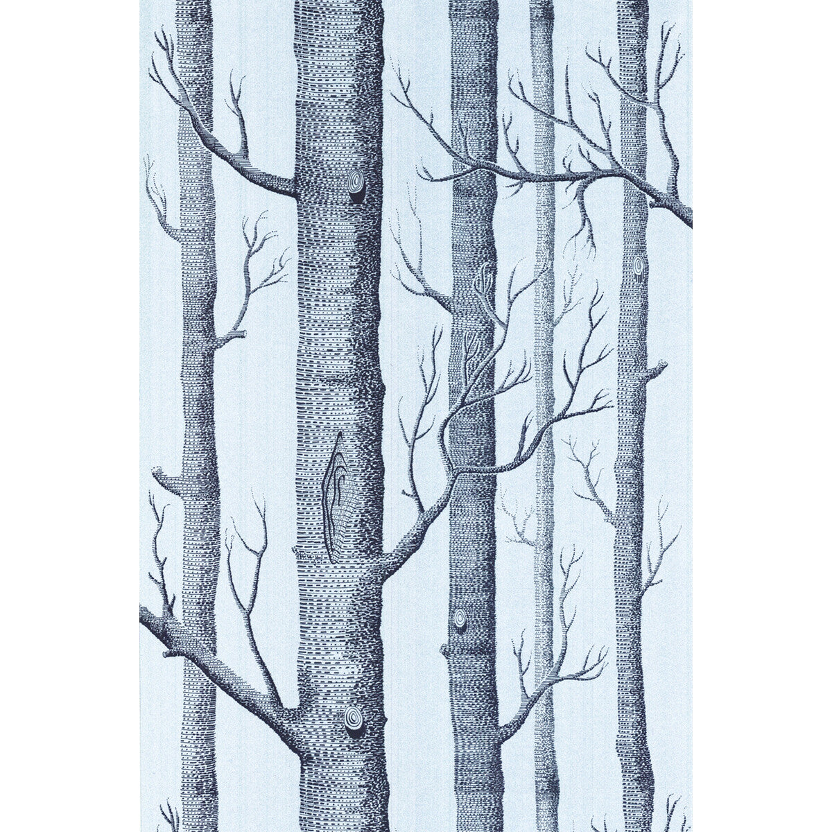 Cole & Son Woods Choc/Silver Wallpaper 69/12150.CS.0