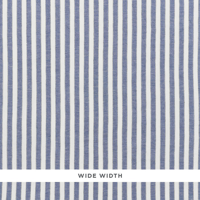 Schumacher Regatta Linen Stripe Chambray Fabric Sample 70030