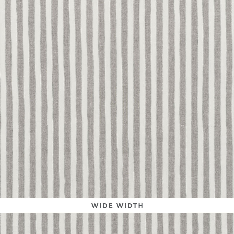 Schumacher Regatta Linen Stripe Stone Fabric 70035