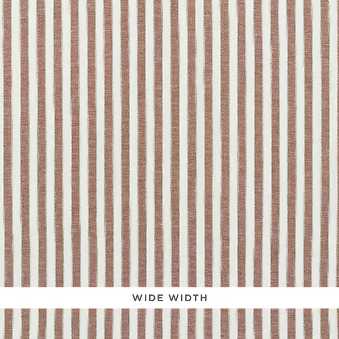 Schumacher Regatta Linen Stripe Sienna Fabric Sample 70037