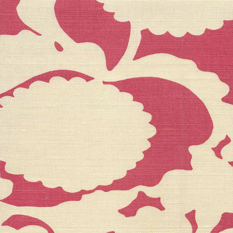 China Seas Flora Background Magenta Fabric 7010-04