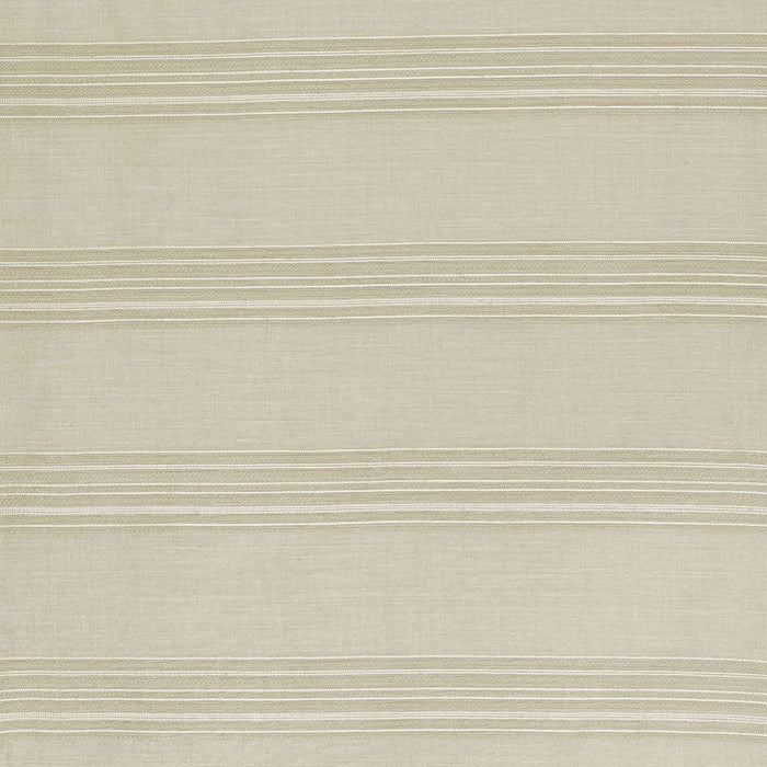 Schumacher Banded Stripe Oyster Fabric Sample 70110