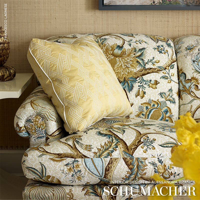 Schumacher Hix Yellow Fabric 70140