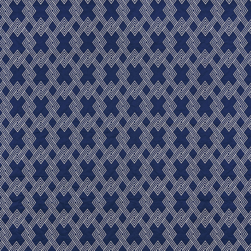 Schumacher Hix Navy Fabric 70142