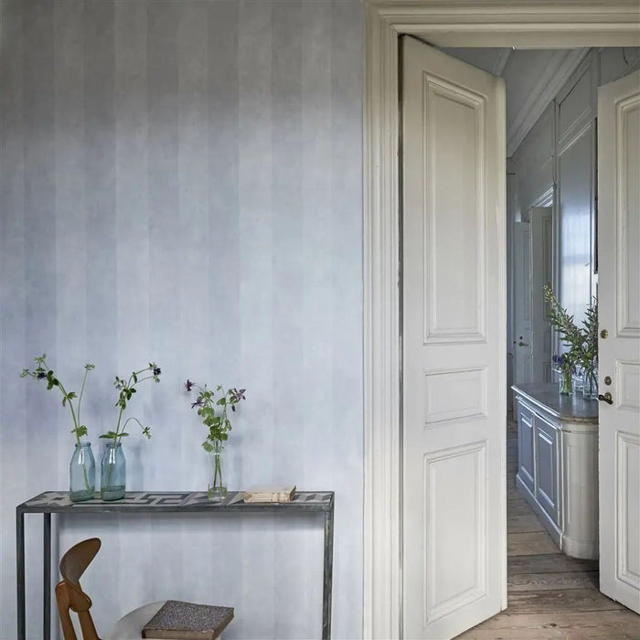 Designers Guild Parchment Stripe Polished Cement Wallpaper PDG720/08